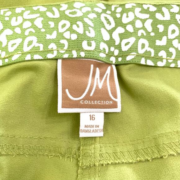 J M Collection Womens Pants Size 16 Lime Green Tummy Control Slim Leg Stretch - Picture 4 of 13